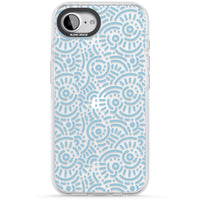 Motif rétro bleu clair