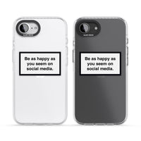 Heureux sur les réseaux sociaux