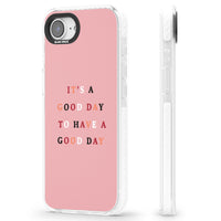 Schönen Tag, rosa Zitat