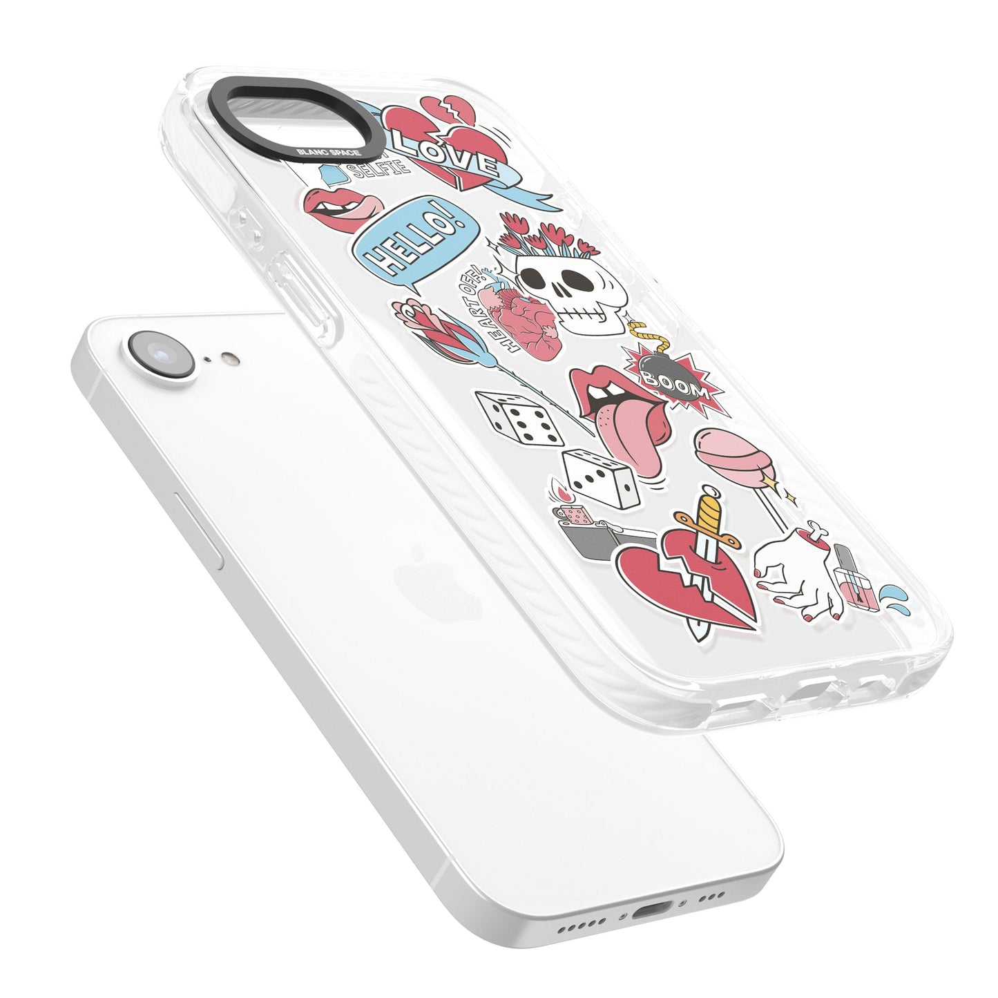 Autocollants Crâne et Fleurs