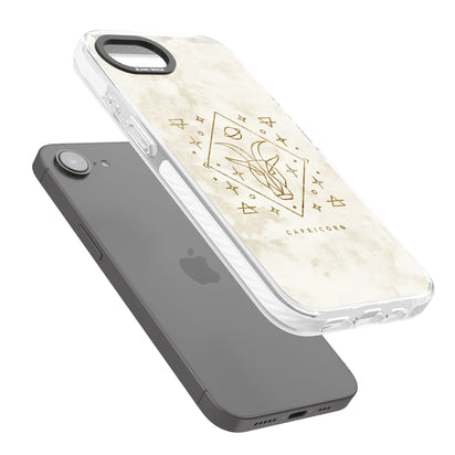 Motif du zodiaque Capricorne en or