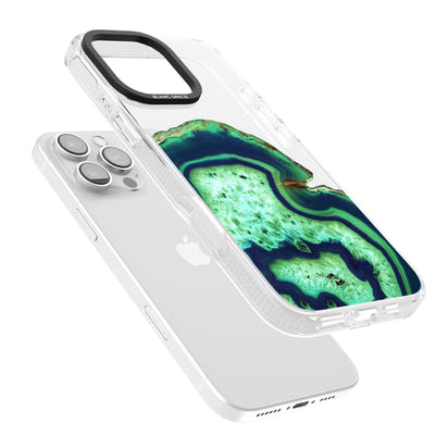 Tranche d'agate émeraude