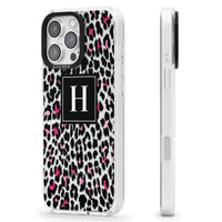 Personalised Clear Pink Leopard Monogram