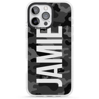 Personalised Black Camo Name Vertical