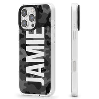 Personalised Black Camo Name Vertical