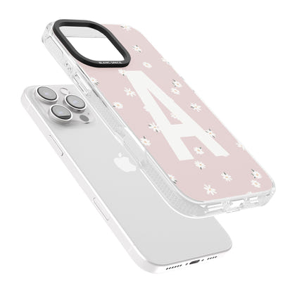 Personalised Pink Daisy Initial