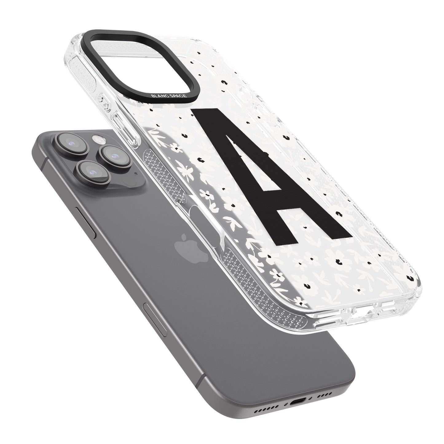 Initiale en gras personnalisée et florale