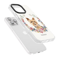 Personalised Yorkshire Terrier Floral Portrait