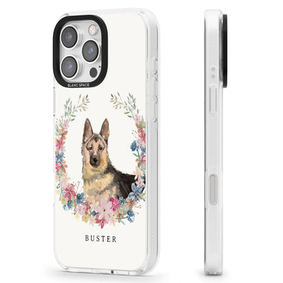 Personalised German Shepherd Floral Portrait