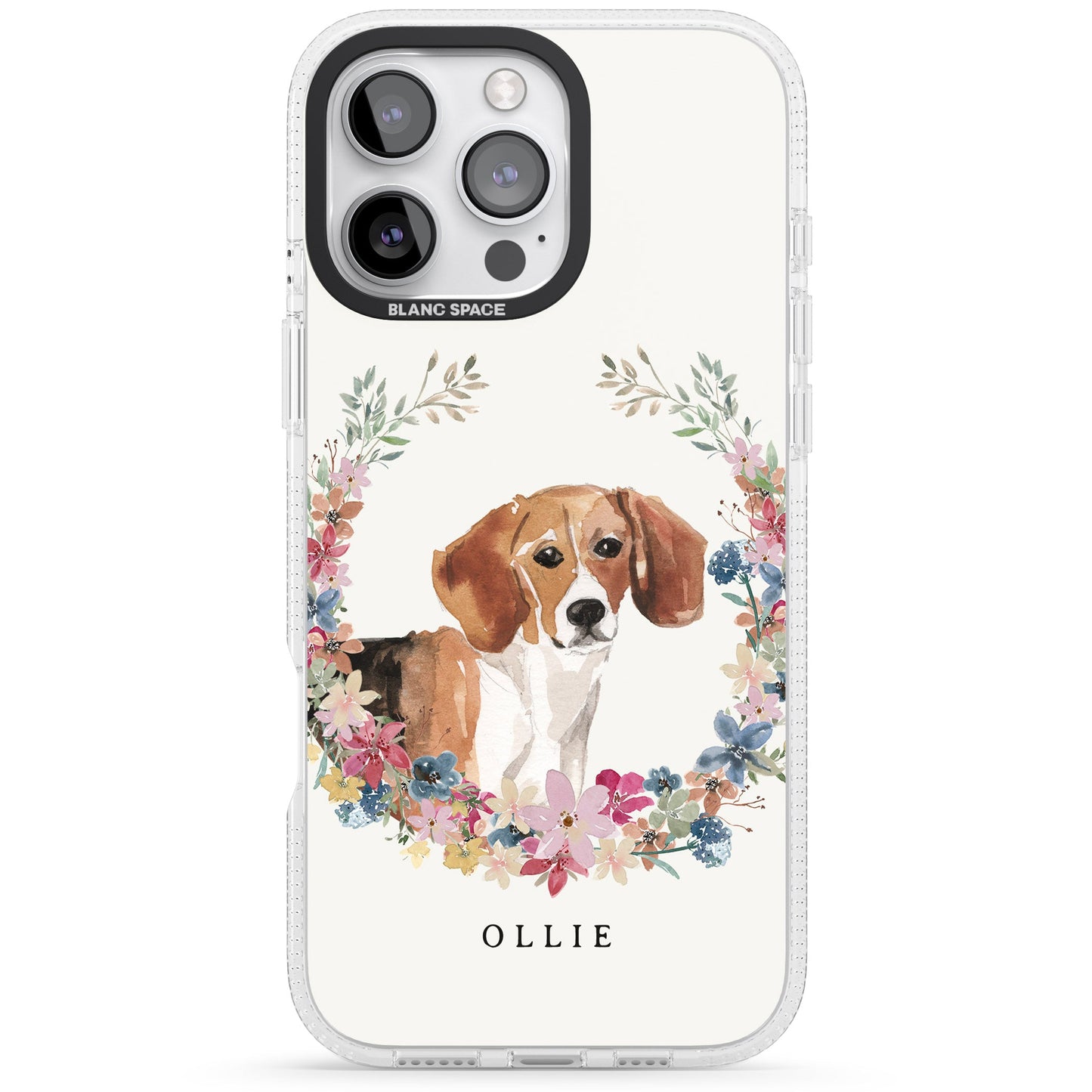 Personalised Beagle Floral Portrait