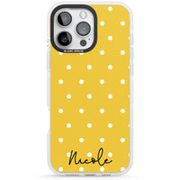 Personalised Yellow Polka Dot