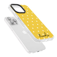 Personalised Yellow Polka Dot