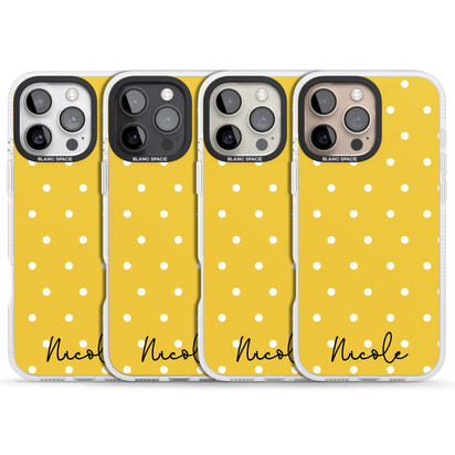 Personalised Yellow Polka Dot
