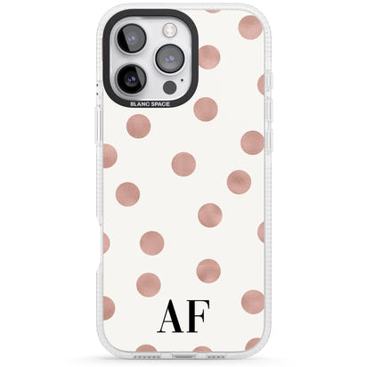 Points et initiales personnalisés en or rose