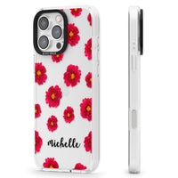 Personalised Red Peonies & Cursive