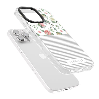 Personalised Light Floral Pattern & Stripes