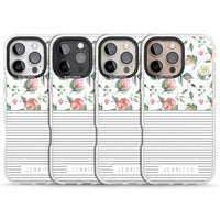 Personalised Light Floral Pattern & Stripes