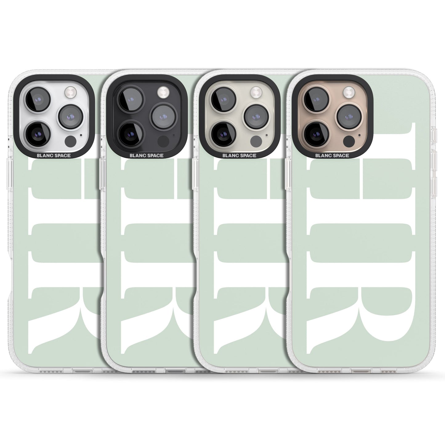 Lettres personnalisées blanches et vert d'eau