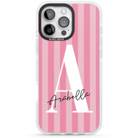 Personalised Pink Stripes Initial