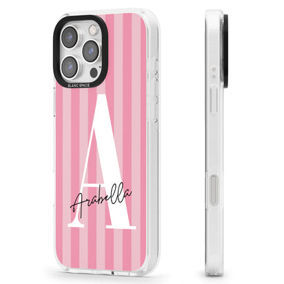Personalised Pink Stripes Initial