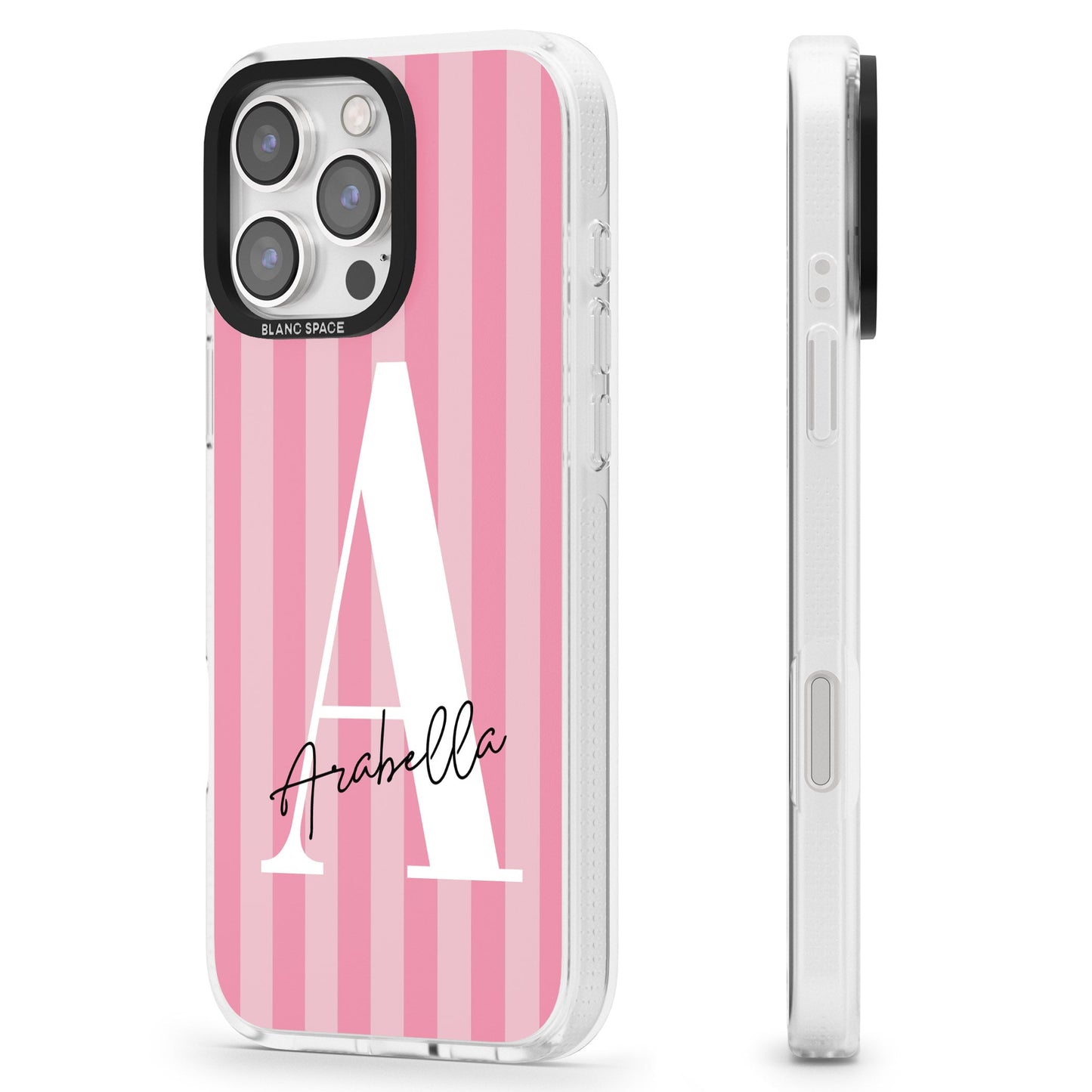 Personalised Pink Stripes Initial