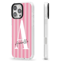 Personalised Pink Stripes Initial