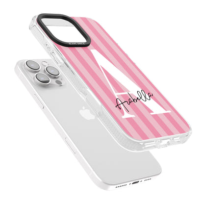 Personalised Pink Stripes Initial