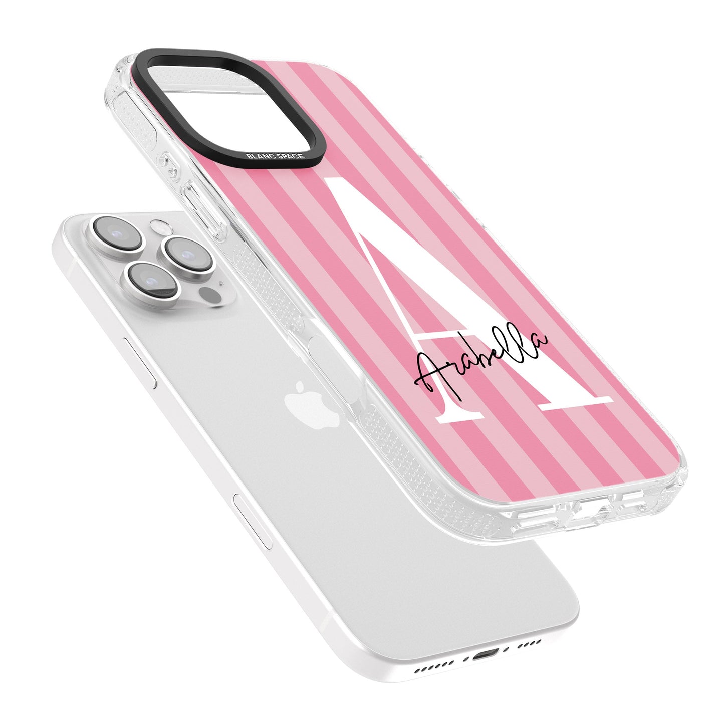 Personalised Pink Stripes Initial