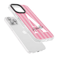 Personalised Pink Stripes Initial