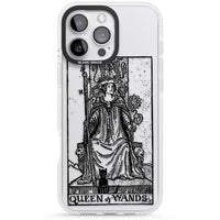 Personalisierte Tarotkarte „Königin der Stäbe“ (transparent)