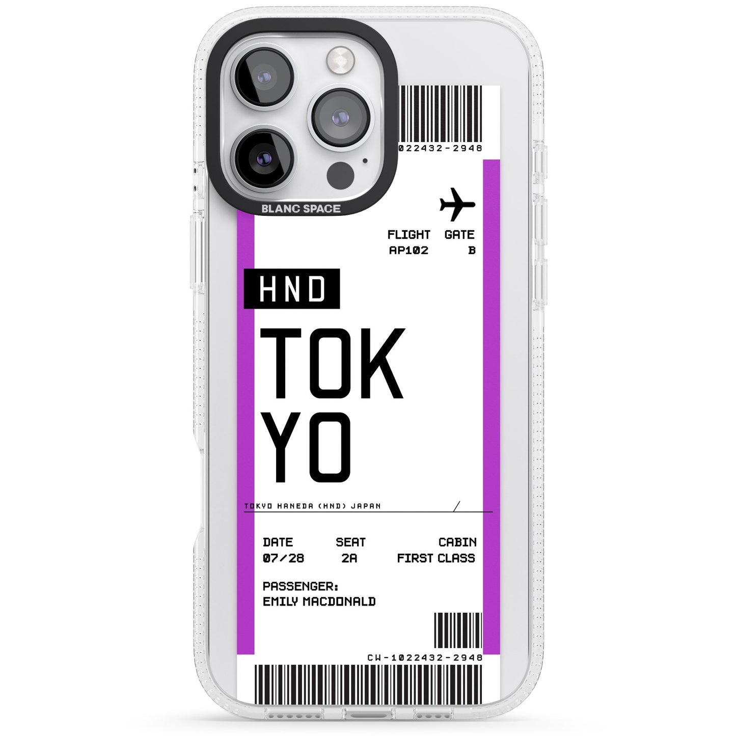 Personalised Tokyo Boarding Pass