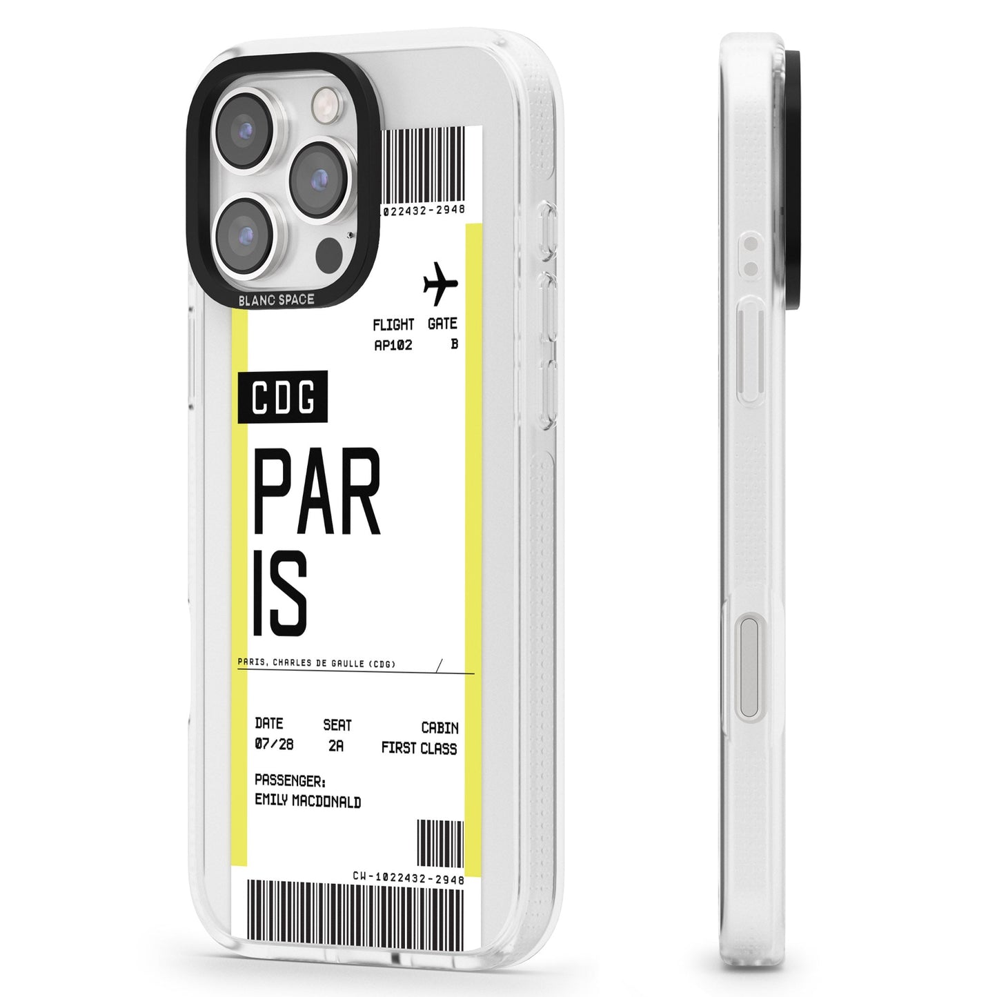 Personalised Paris Boarding Pass