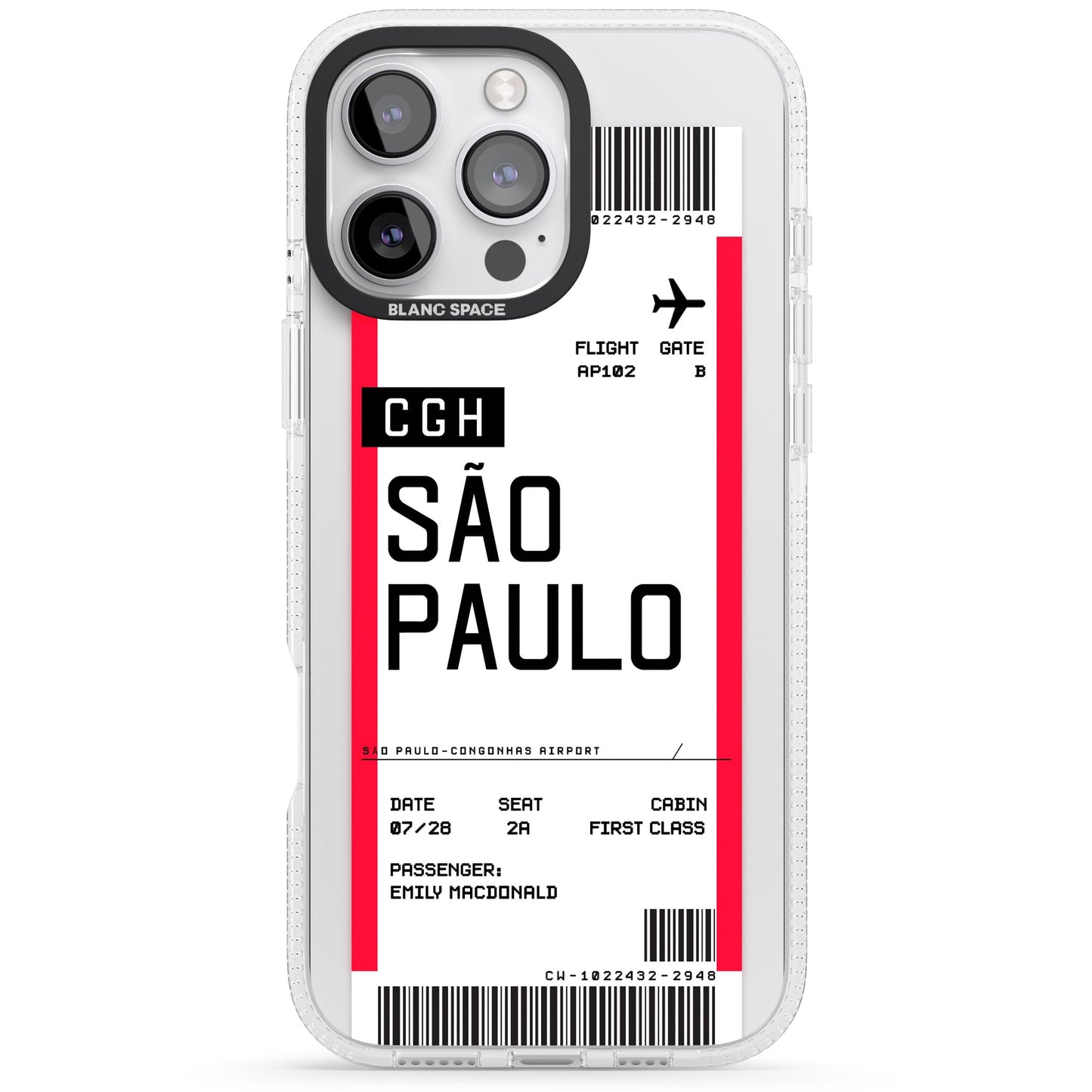 Personalisierte Bordkarte für São Paulo