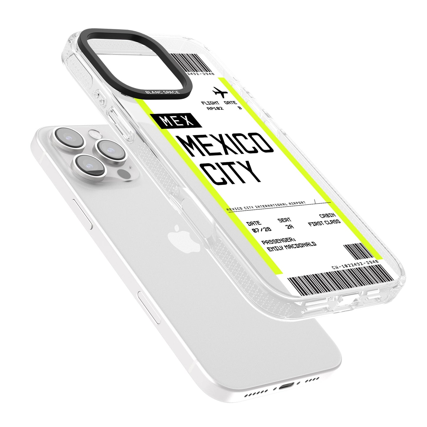 Carte d'embarquement personnalisée pour Mexico