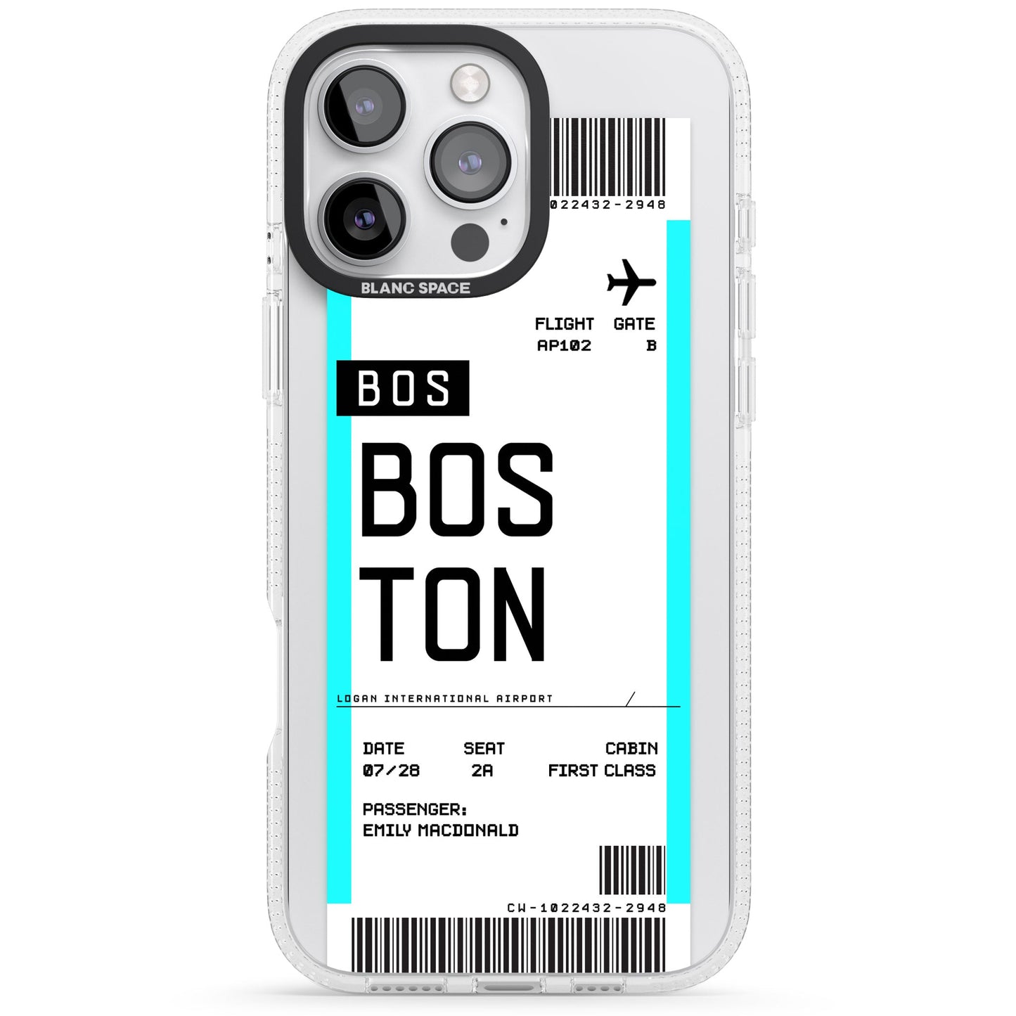 Personalised Boston Boarding Pass