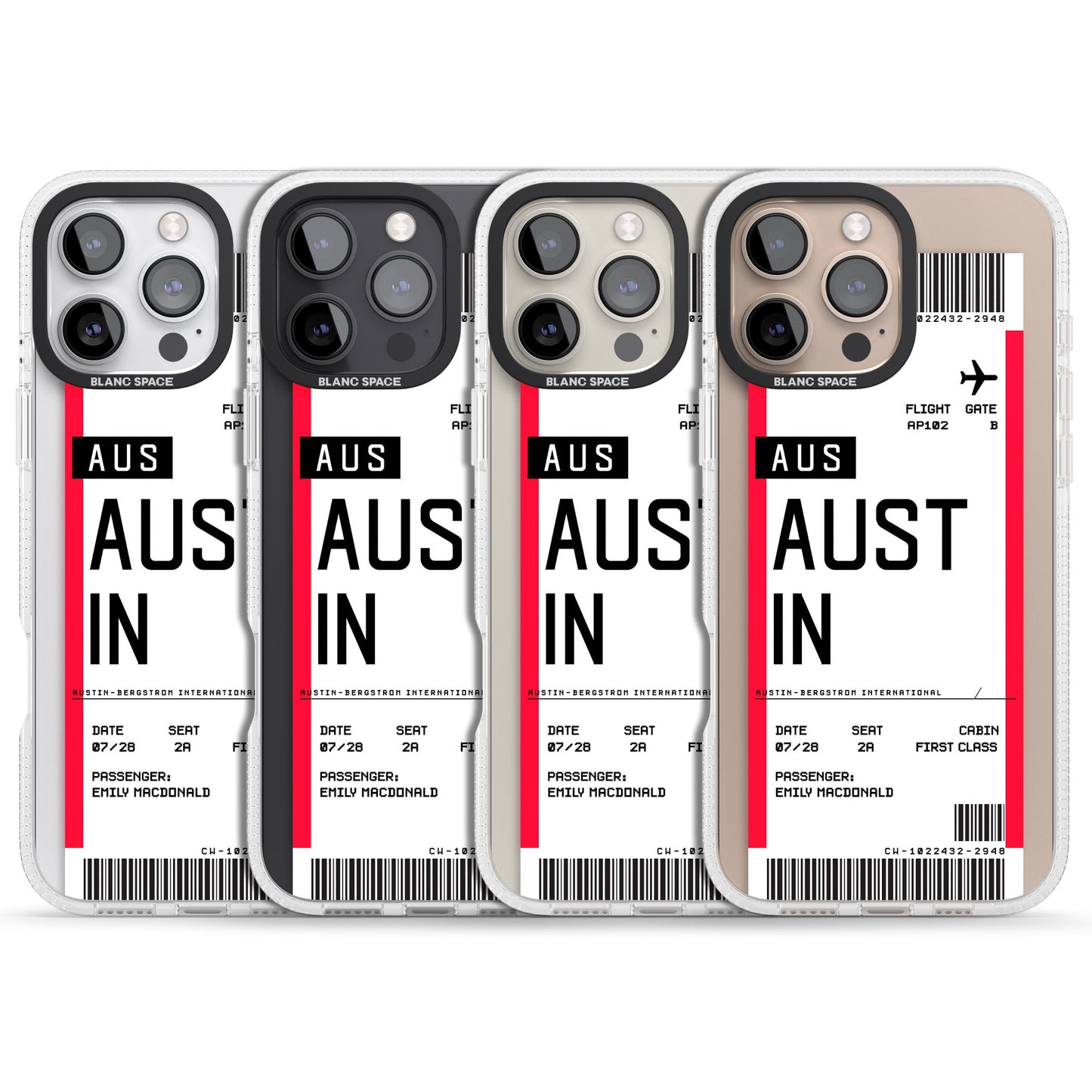 Personalised Austin Boarding Pass