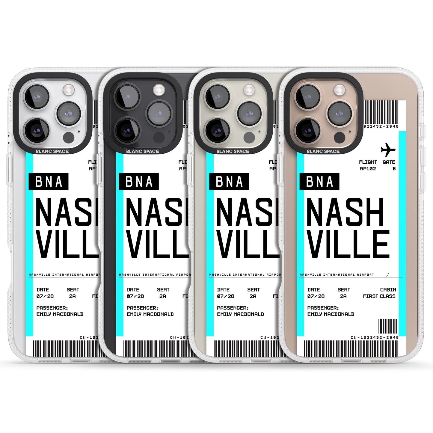 Carte d'embarquement personnalisée pour Nashville