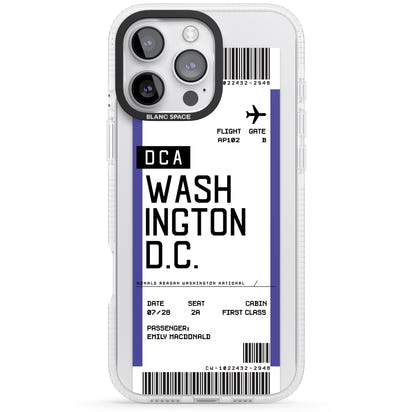 Personalised Washington D.C. Boarding Pass