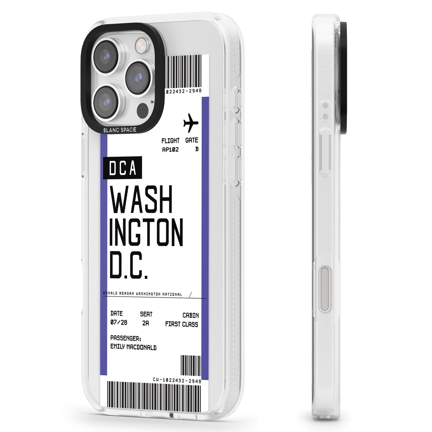 Personalised Washington D.C. Boarding Pass