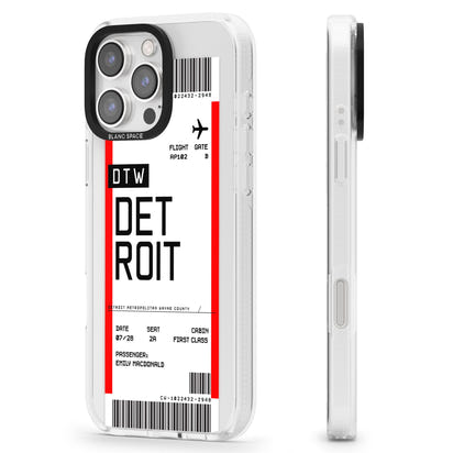 Carte d'embarquement personnalisée pour Détroit