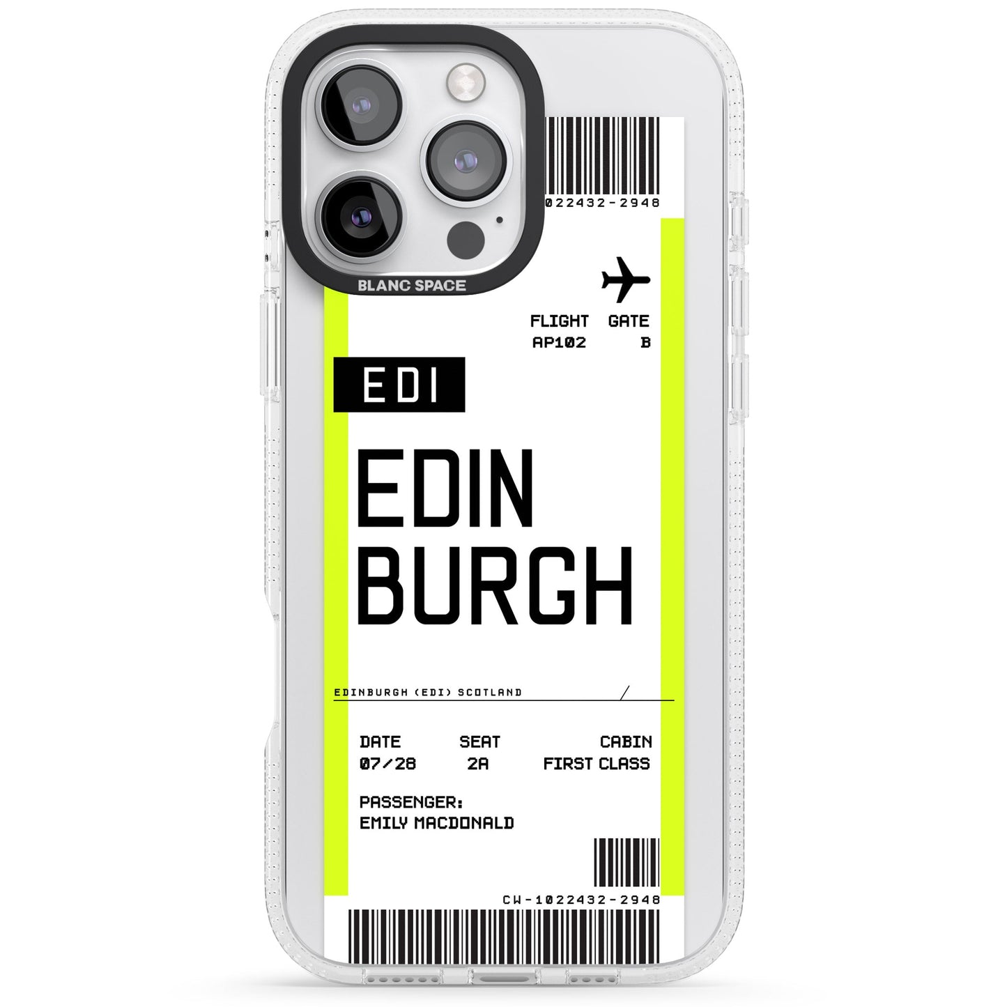 Personalised Edinburgh Boarding Pass