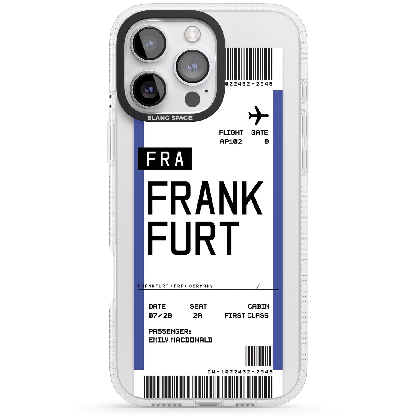 Personalised Frankfurt Boarding Pass