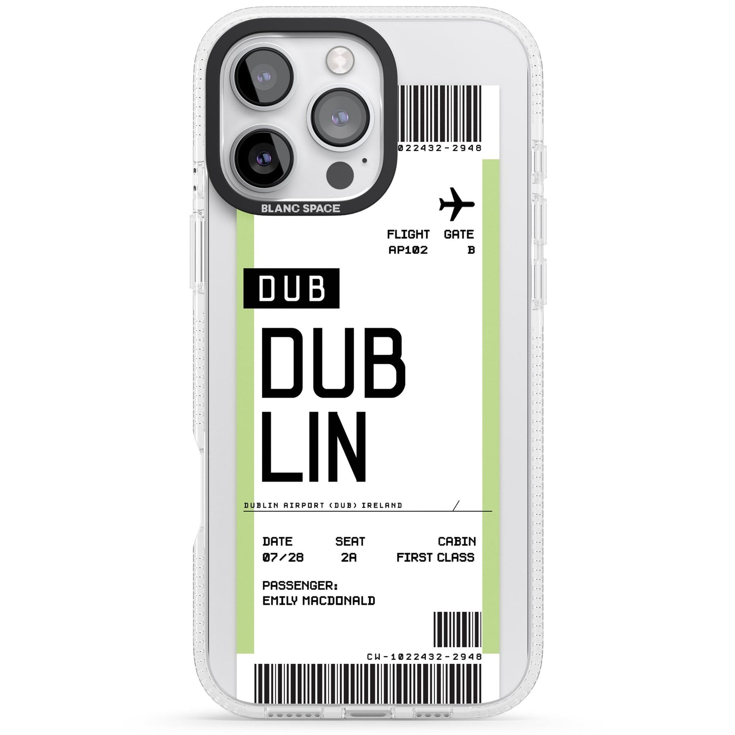 Personalised Dublin Boarding Pass