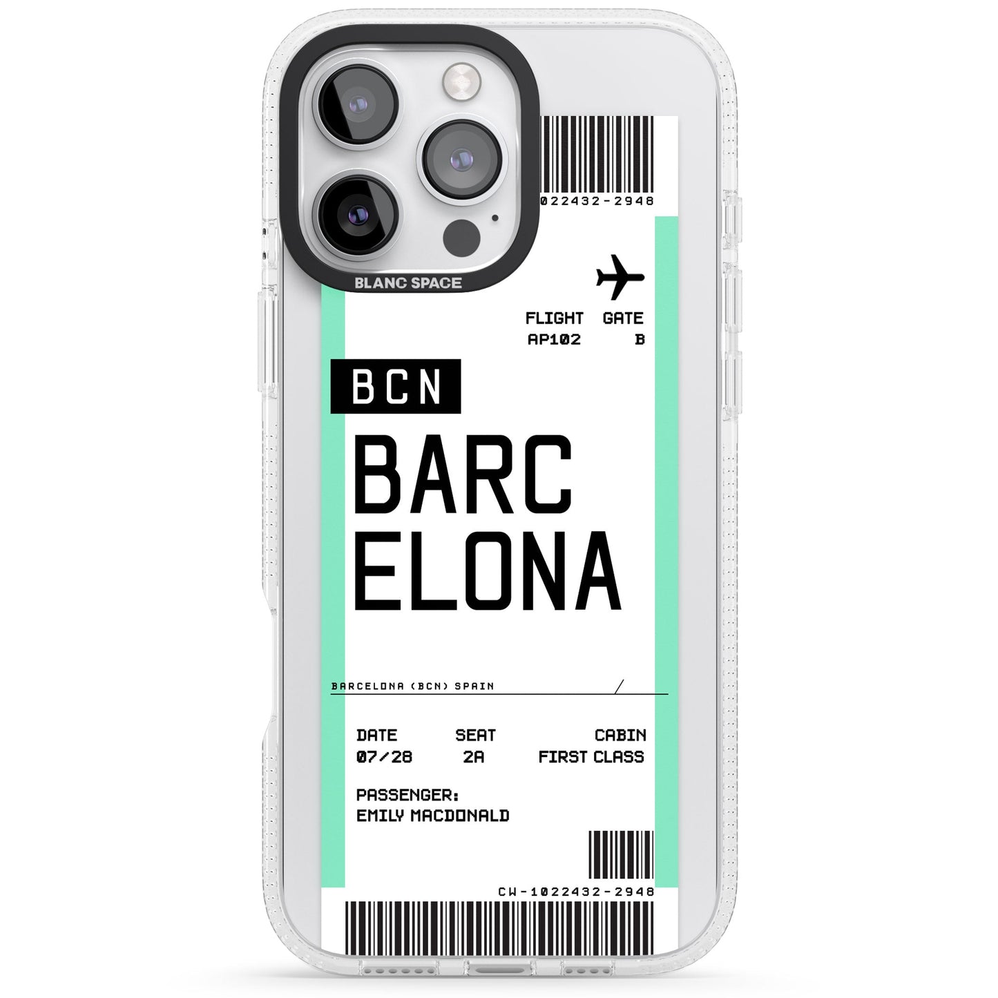 Personalised Barcelona Boarding Pass