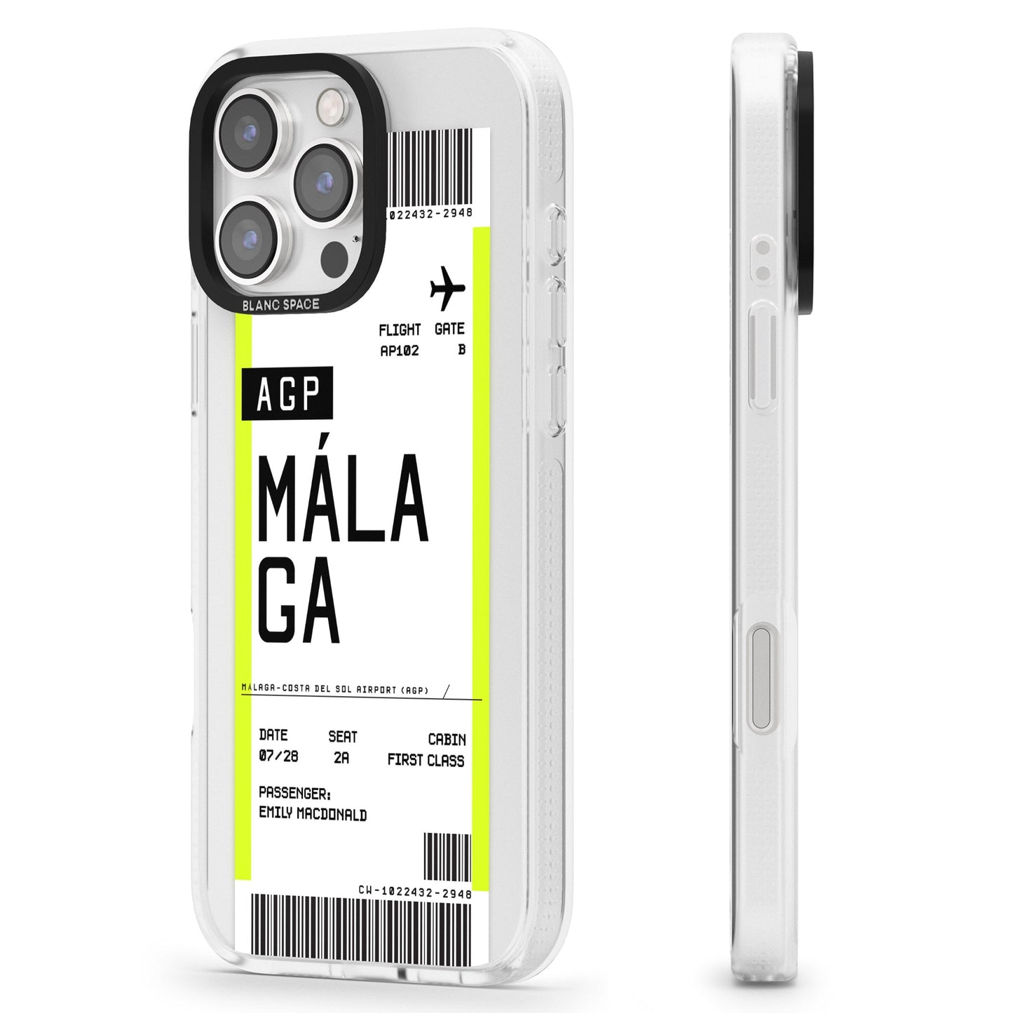 Personalised Málaga Boarding Pass