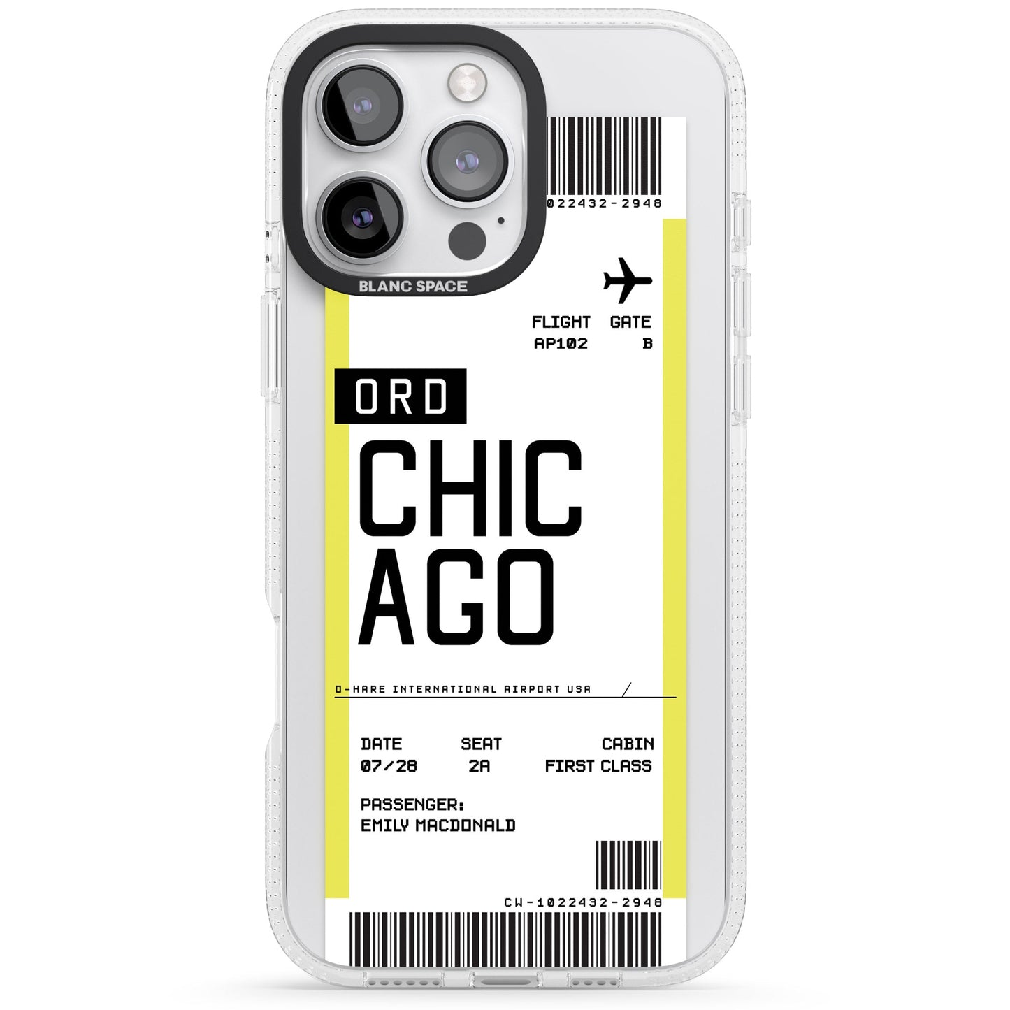 Personalised Chicago Boarding Pass