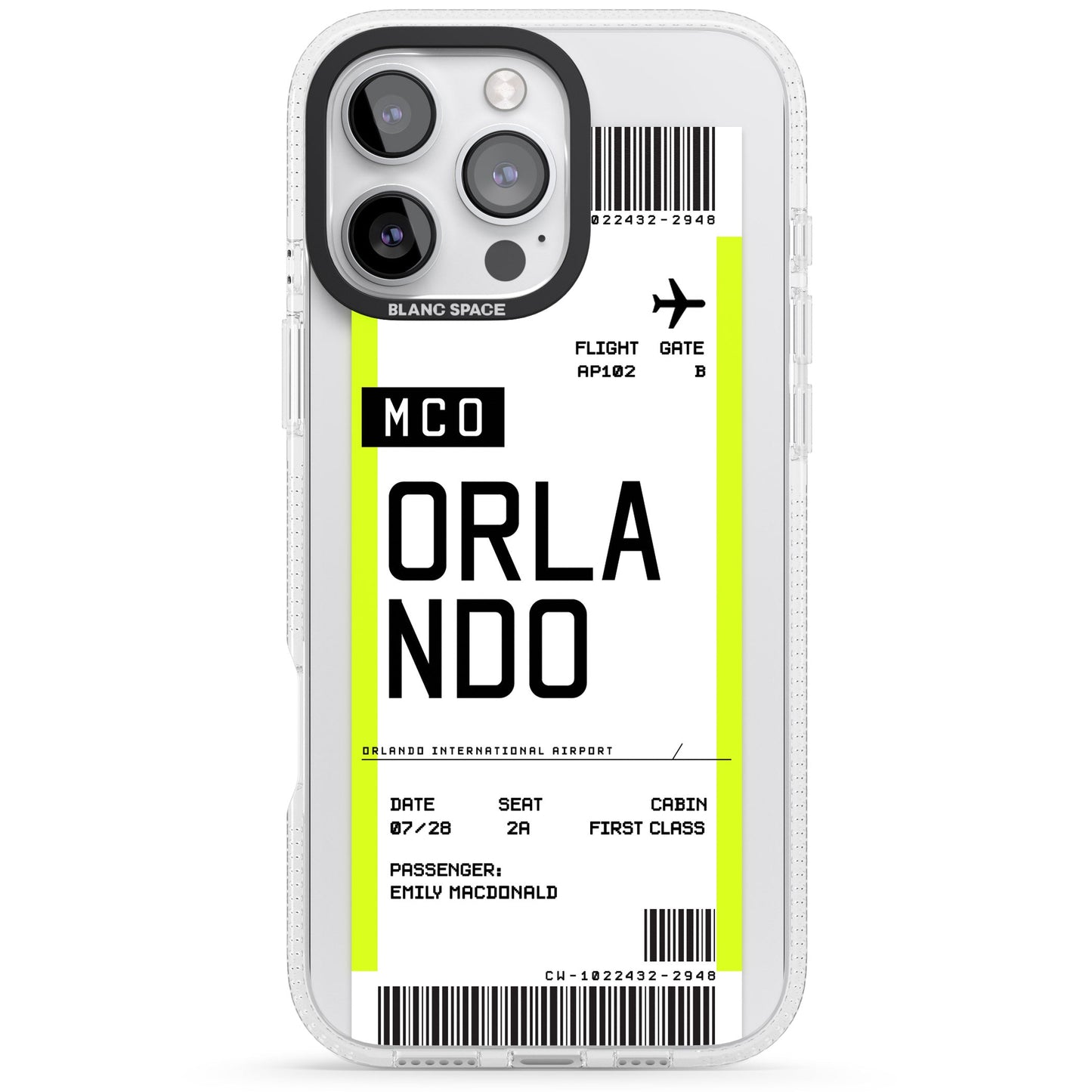 Personalised Orlando Boarding Pass