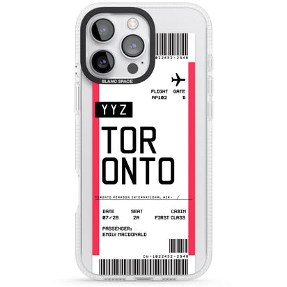 Personalised Toronto Boarding Pass