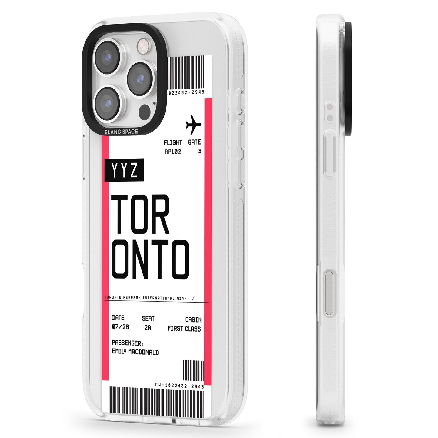 Personalised Toronto Boarding Pass