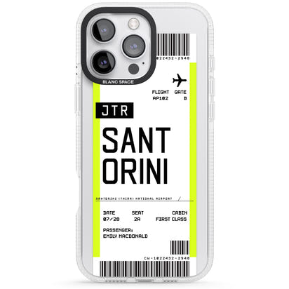 Personalisierte Bordkarte für Santorini